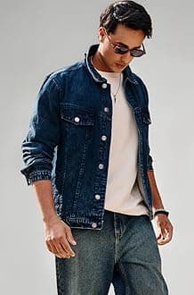 Men's Regular Fit Washed Full Sleeve Denim Jacket