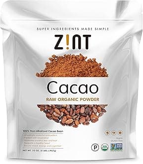 Organic Cacao Powder (32 oz): Paleo-Certified, Organic, Non GMO, Anti Aging Antioxidant Superfood, Gluten Free Cocoa Cacao Beans, Pure Delicious Chocolate Essence, 32 Ounce