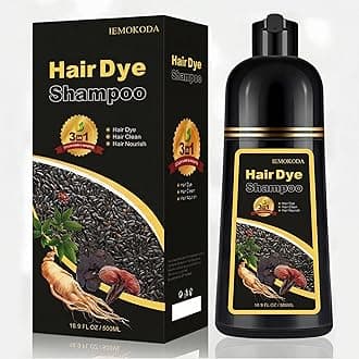 Instant Black Hair Dye Shampoo 3- in-1, 100 Percent Gray Coverage, Magic in 15 Minutes for All Types, Natural Women & Men, Color Depositing Conditioner, Easy to Use