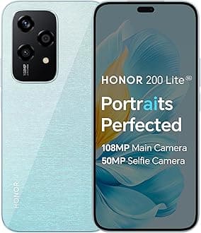 HONOR 200 Lite, Unlocked 5G Smartphone, 8GB+256GB, 6,7” Anti-Drop AMOLED Display, 108MP Triple Rear Camera, 50MP Front Camera, Dual SIM, 2 Year Manufacturer Warranty, Android 14, Starry Blue