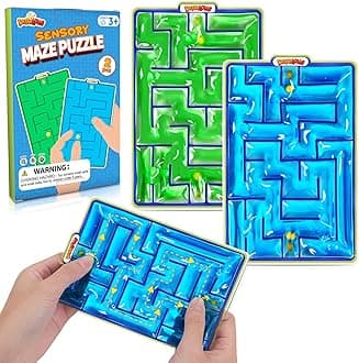 Sensory Toys Fidget Marble Maze - Gel Filled Sensory Items for Kids Children Teens Autism | Tactile Autistic Calming Toys for Preschool Classroom | Classroom Prizes, Goodie Bag Stuffers