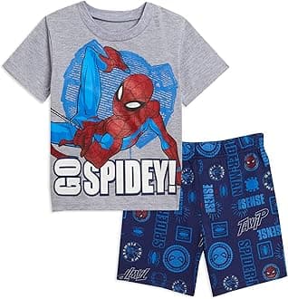 MarvelAvengers Spiderman T-Shirt and French Terry Shorts Set