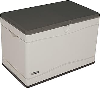 Lifetime 60103 Deck Storage Box, 80 Gallon, Desert Sand/Brown