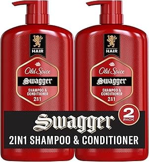 Men's 2-in-1 Shampoo and Conditioner, Swagger, Cedarwood Lime Scent, Healthier, Fuller, More Moisturized Looking Hair, Barbershop Quality, 29.2 Fl Oz Each, Twin Pack