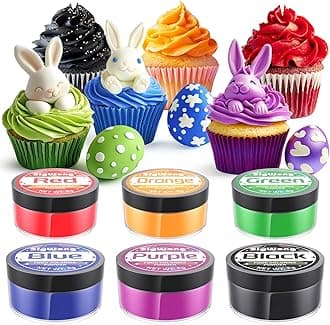 Food Coloring Powder - 6 Colors Vibrant Powdered Edible Food Coloring, Upgraded Food Grade Food Dye Powder for Baking, Cake Decorating, Cookies, Icing, Cooking, Slime Making Kit and DIY Crafts -