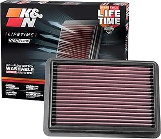 High-Flow Original Lifetime Engine Air Filter: Increase Power: Premium, Washable: Compatible with 2019-2025 MAZDA: 3, CX-30, CX-50, 33-5096