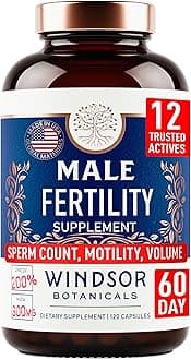 Male Fertility Supplement with Maca Root - Mens Health Conception Fertility Prenatal Vitamins Plus Natural Extracts - Prenatal Fertility Supplements for Men - 3rd Party Tested - 120 Capsules, 2 Month