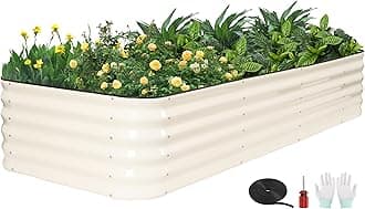GoCampDriect 6IN1 Raised Garden Bed - 8x3x1.4ft Galvanized Raised Garden Boxes Outdoor Corrosion Resistant | Variable Shape 9x2x1.4ft Metal Raised Garden Beds for Planting Vegetable, Fruits,Flower