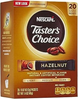 Nescafe Taster's Choice Instant Coffee Single Sticks - Hazelnut - 1.4 oz - 20 ct