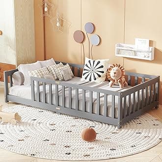 Bellemave Twin Floor Bed with Slats Gary