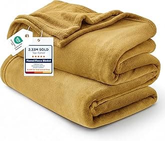 BEDSURE Gold Baby Fleece Blanket - 300GSM Soft Lightweight Plush Cozy Blankets for Boys and Girls,Travel and Bed,43x55
