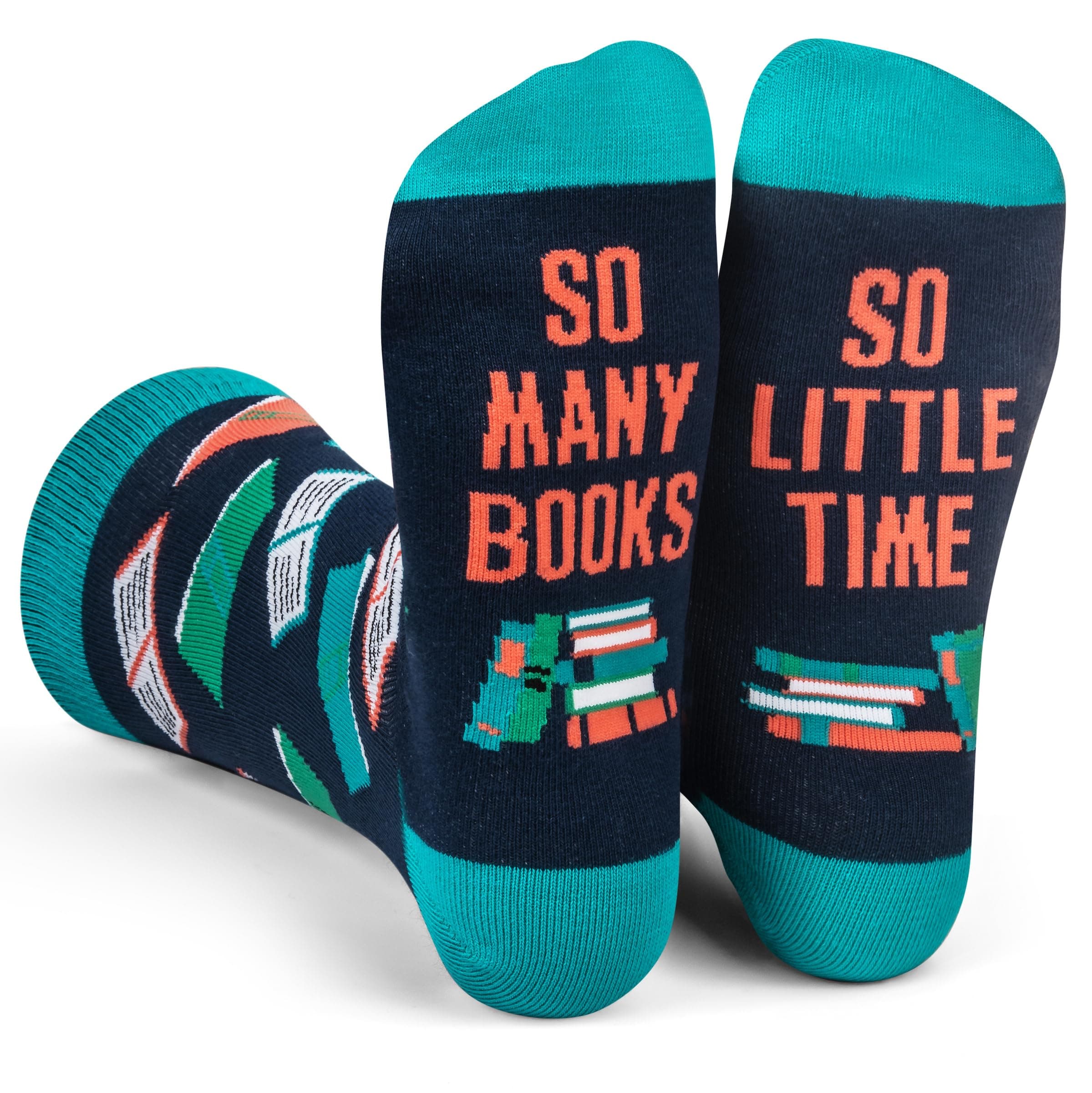 Lavley Book and Reading Socks - Cozy Funny Socks for Men and Women, Great Gift for Book Lover or Fun Everyday Wear