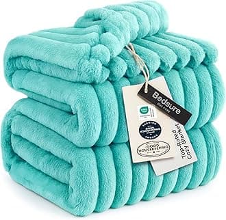 GentleSoft Blue King Size Blanket for Bed - Cozy Soft Blankets for Women, Cute Small Fleece Throws for Girls, Birthday Gifts for Women Decor Gifts for Mom, Blue Fog, 108x90 Inches