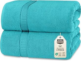 Utopia Towels - Soft Cotton Extra Large Bath Towel 35 x 70 inches Bath Sheet (Turquoise, 2)