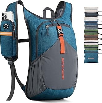 15L Small Hiking Backpack for Men Women Foldable Packable Back Pack Ultralight Hiking Daypack for Travel Camping Outdoor, Turquoise