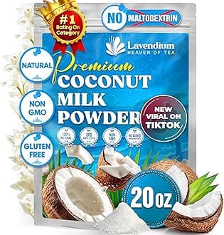 20oz (1.25 lbs) Coconut Milk Powder, 100% Natural, Unsweetened, Perfect for Cake, Coffee, Tea, Creamer Alternative, No Additives, No Gluten, Vegetarian