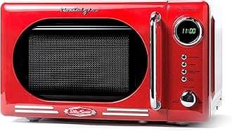 Nostalgia Retro Compact Countertop Microwave Oven - 0.7 Cu. Ft. - 700-Watts w...