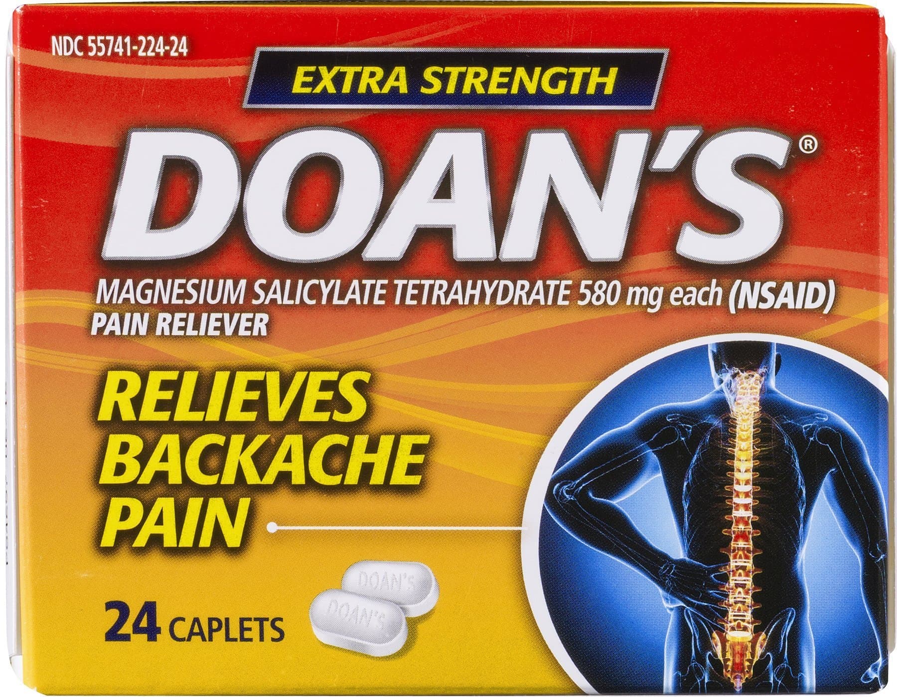 Doan's Extra Strength Pain Reliever Caplets - 24 Ct