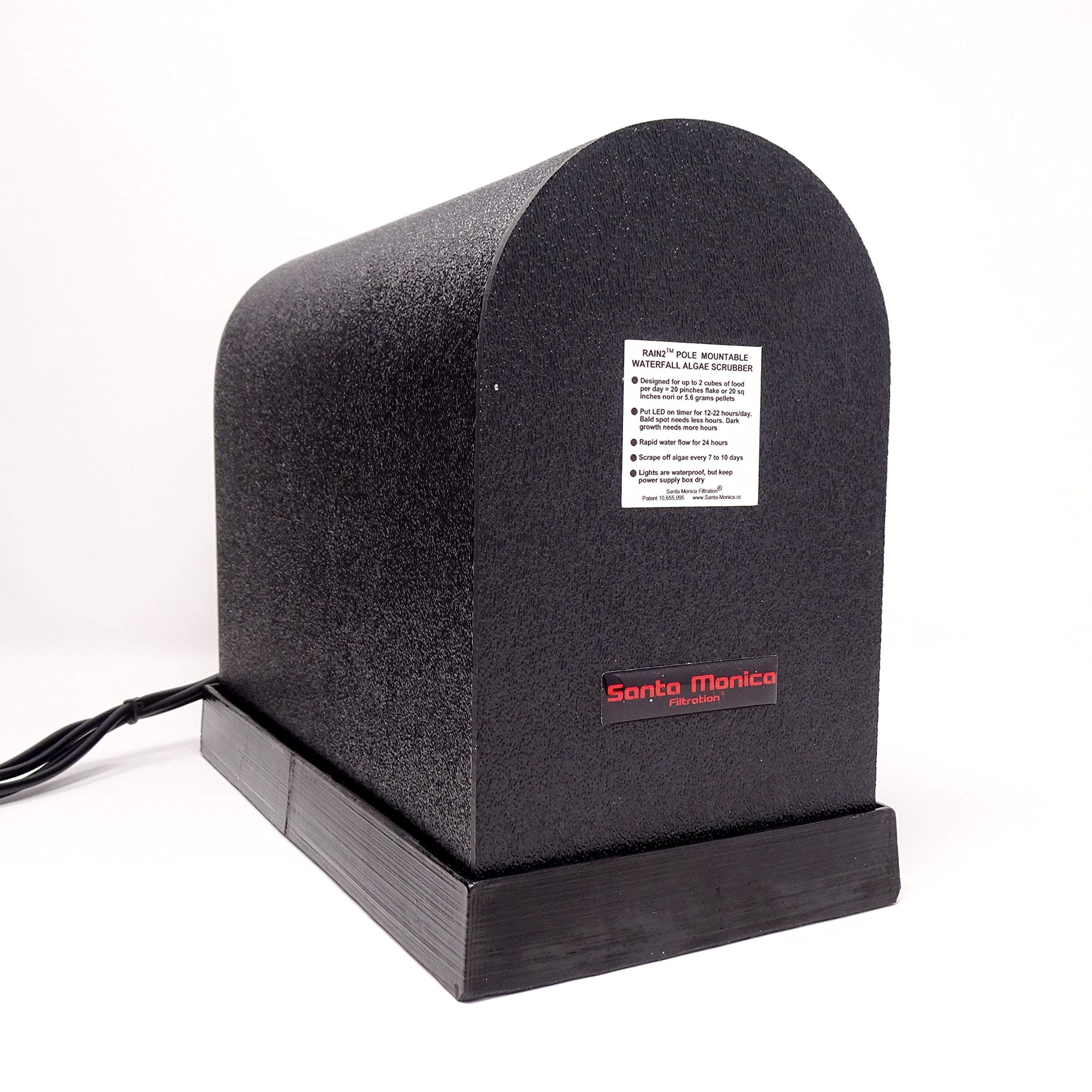 RAIN2 Pole Mountable Waterfall Algae Scrubber ATS with One (1) GEM5 Light - Aquarium Filter Turf Replaces Chaeto Reactor Protein Skimmer Sponge Canister Pellets Zeo Waterchange Probiotics