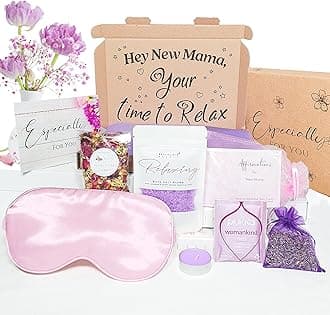 Hey New Mum Pamper Kit, Lovely Relaxing Baby Shower Gifts for Mums To Be For Her To Pamper and Relax. New Mum Hamper Presents. Mums Self Care Spa Box Set, Women Beauty Gifts For Mummy.