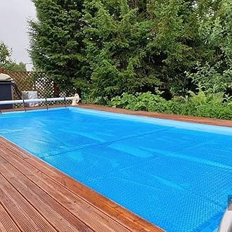 Bubble Summer Solar Pool Cover, Rectangle Heating Blanket Heavy Duty Tarpaulin with Grommets, for Inflatable Swimming Pools, In-Ground Pools (Size : 5m x 6m(16ft×19ft))