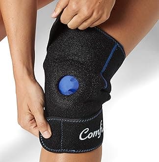 Knee Ice Pack with Wrap – Knee Brace – Reusable Hot & Cold Therapy Gel Pack – Adjustable Compression Support for Injuries, Knee Pain, Knee Surgery, Arthritis, Meniscus and More