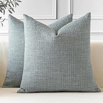 JOTOM Set of 2 Cushion Covers 45x45 cm Linen Dark Grey Decorative Throw Pillow Covers 18x18 Inch Square Cushion Case Home Decor Pillowcases for Couch Sofa Living Room Bed (Dark Grey)