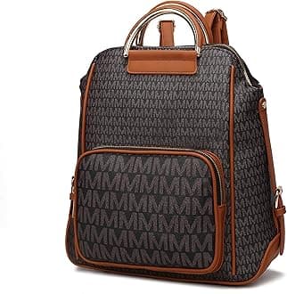 MKF Collection Signature Women Backpack, Vegan Leather Travel Bag Top-Handle Fashion Daypack Business Work Bag by Mia K