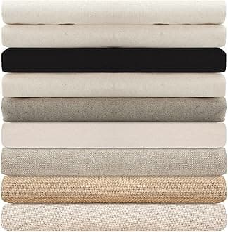 100% Cotton Canvas,Calico & Cotton Linen Mix Fabric for Craft,Paint,Patchwork,Apparel & Light Upholstery.Neotrim Natural Fibres,Eco-Friendly. [100% Cotton Calico (143gsm) - 1 Meter]