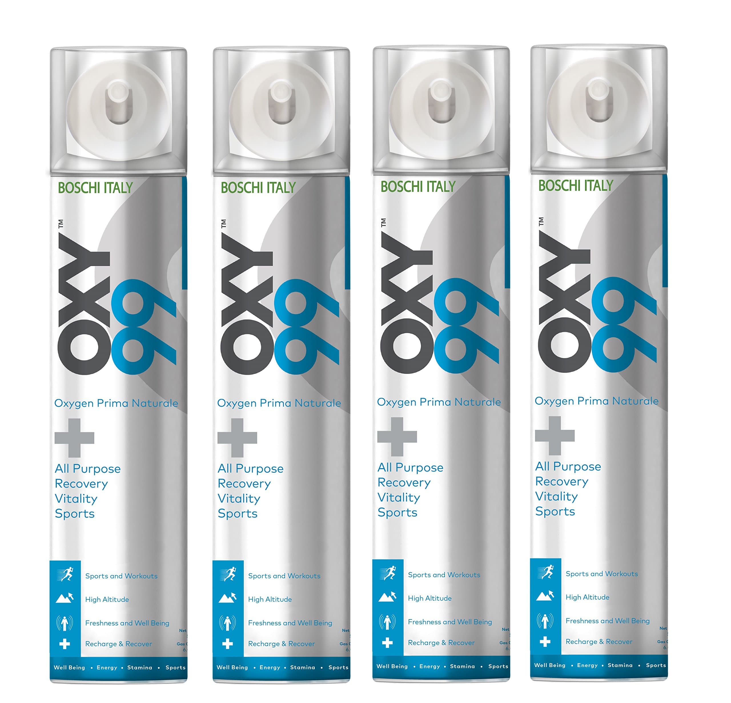 Universal Adapter Oxygen Mask with Adjustable Elastic Strap Pack of 4 - Oxygen Face Mask for Adult, Soft Mask With Perfect Fit Crush-Resistant Tubing, Mask for Oxygen Generator ING. BOSCHI ITALY