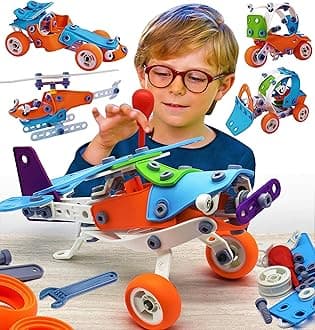 Toys for 6+ Year Old Gift for Boys 7+ Year Old STEM Engineering Construction Fun Educational Building for Boys Age 6-8 Stem Kit Building Toys for Boy Age 8-12 Kids Toys Best Gift