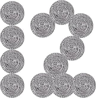 Stainless Steel Scrubber Scrubbing Scouring Pad Sponges Clean Pot Pan and Steel Wool for Kitchen Bathroom