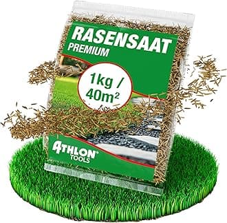 ATHLON TOOLS Dekorasen Lawn Seeds 1 kg / 40 m² Spring/Summer - Fast Germinating - Lawn Seed Reseeding Decorative Lawn Decorative Lawn Ornamental Lawn