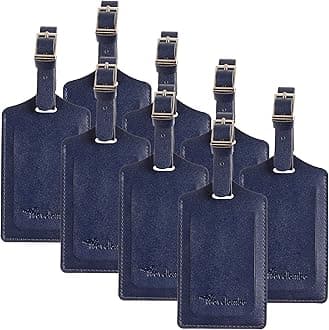 Travelambotravelambo 8 Pack Leather Luggage Travel Bag Tags