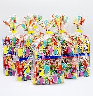 Partyangels 30 x HAPPY BIRTHDAY unisex pre filled party bags with favours and sweets for boys and girls