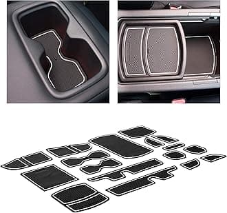 CupHolderHero for Honda Accord Accessories 2018-2022 Premium Custom Interior Non-Slip Anti Dust Cup Holder Inserts, Center Console Liner Mats, Door Pocket Liners 17-pc Set (White Trim)