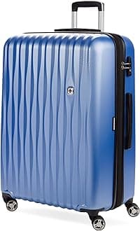 7272 Energie Expandable Hardside Luggage with Spinner Wheels and TSA Lock, Periwinkle Blue, Checked-Large 27-Inch