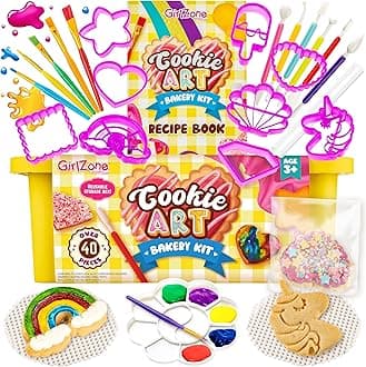 Cookie Art Bakery Kit, Decorate Using Sugar Decorating Supplies with Stencils, Brushes and Cutters, Fun Decorating Kit and Gift Idea