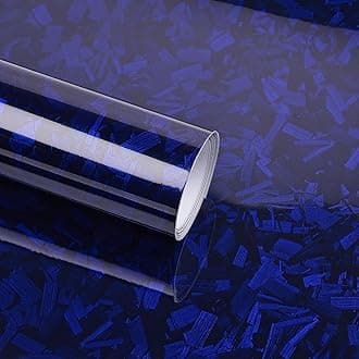 Lypumso Forged Carbon Fiber Vinyl Wraps, High Gloss Car Wrap Vinyl Rolls for DIY, Self-Adhesive Stickers with Air Release Technology for Auto Interior and Exterior (Blue Forged Carbon, 2ft x 5ft)