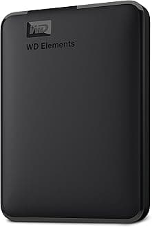 6TB Elements portable external hard drive, USB 3.0, portable external storage, Plug-and-Play, SuperSpeed USB 3.2 Gen 1, Formatted for PC and Mac, Black