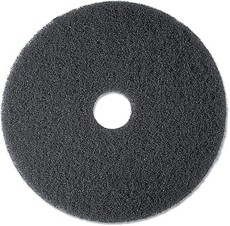 3M Premium Floor Pad 7200, Black, 330 mm | pack of 5 | for wet stripping and for heavy-duty cleaning, also on concrete and industrial floors