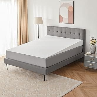 Mattress Wedge Only, 7-Inch Queen Inclined Bed Wedge Mattress Topper for Acid Reflux, GERD, Neck & Back Pain, Snoring, Adjustable Elevator Under Mattress Support for Bedroom