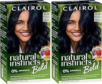 Clairol Natural Instincts Bold Permanent Hair Dye, BL28 Blue Black Colibri Hair Color, Pack of 2