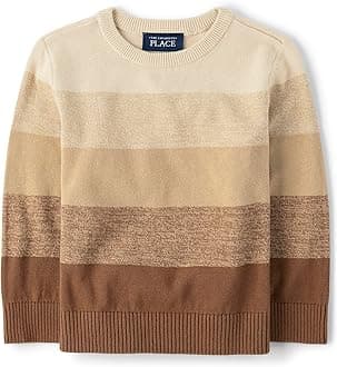 The Children's Place Baby Boys' and Toddler Long Sleeve Crew Neck Pullover Sweater