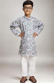 Pro-Ethic Style Developer Boy's Cotton Embellished Kurta Pajama for Baby Kids Ethnic Wear (S-166)