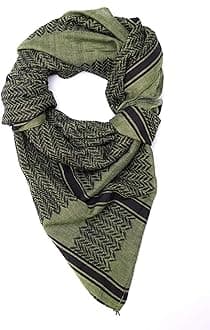HirbawiPremium Arabic Scarf Cotton Shemagh Keffiyeh 47"x47" Arab Scarf Made in Palestine