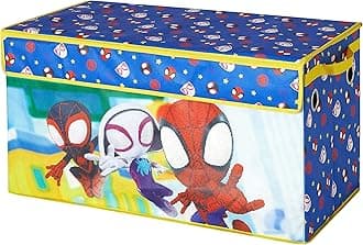 Marvel Spidey and His Amazing Friends Collapsible Toy Storage Trunk,Durable Organizer with Soft Lid, 28.5" x 14.5" x 16"