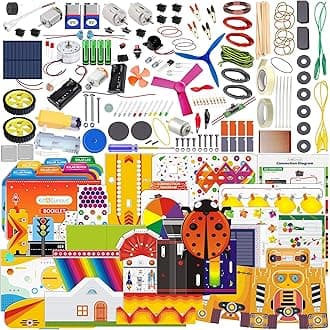 Kit4Curious® 245 Experiment Kit - 220 DIY Projects + 20 Exclusive STEM Activities + 5 Solar Projects Educational Learning smart Toy, Games and Machine Making kit for Kids