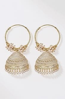 Latest Stylish Traditional Hoop Jhumki Earrings for Women & Girls