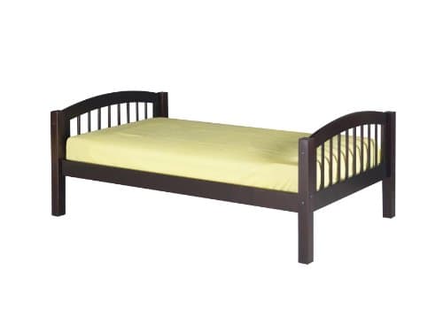Camaflexi Arch Spindle Style Solid Wood Platform Bed, Twin, Cappuccino